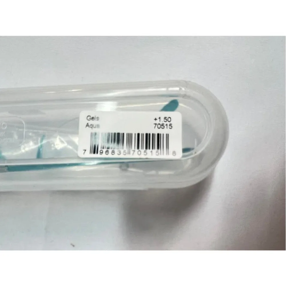 NEW! Scojo New York Gels Reading Glasses  +1.50x, Aqua‎